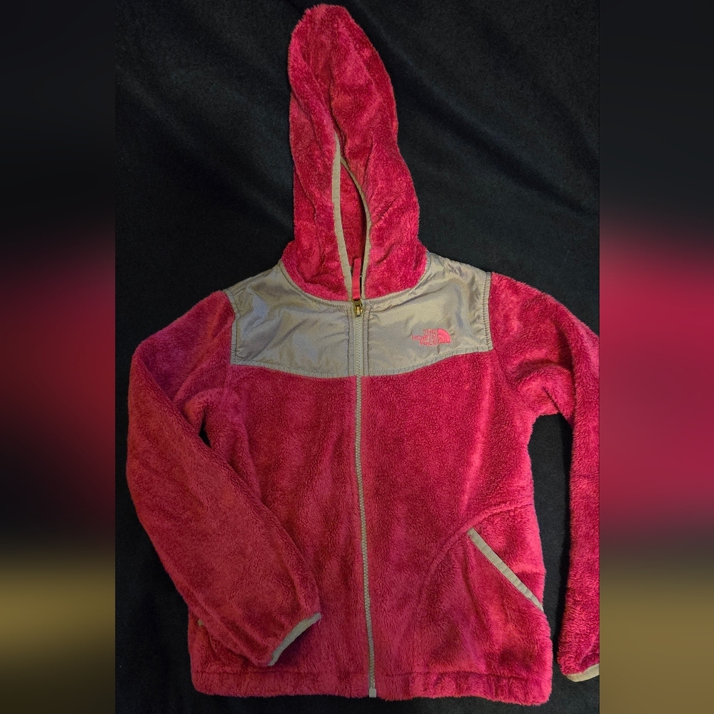 The North Face Kids Pink and Gray Hoodie